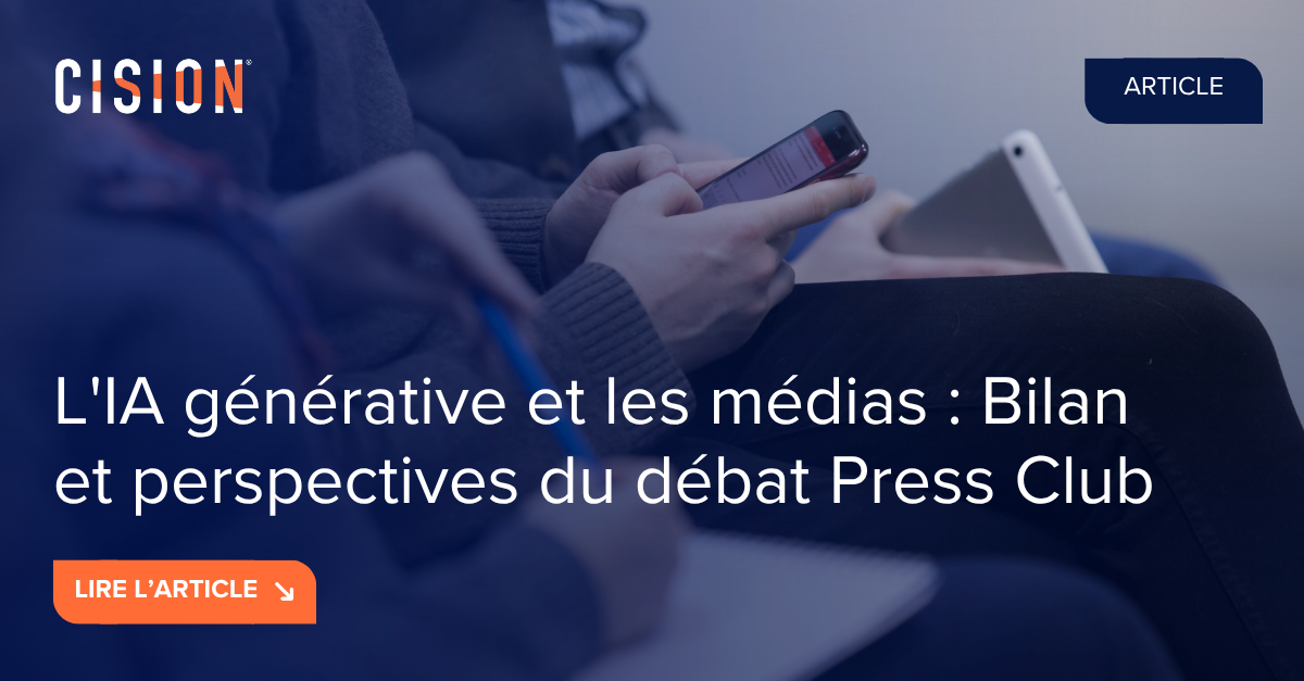 L'IA générative et les médias : Bilan et perspectives du débat Press Club