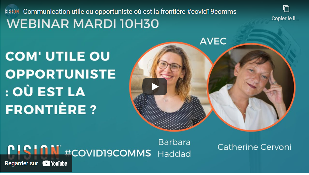 Webinar Cision avec Barbara Haddad et Catherine Cervoni